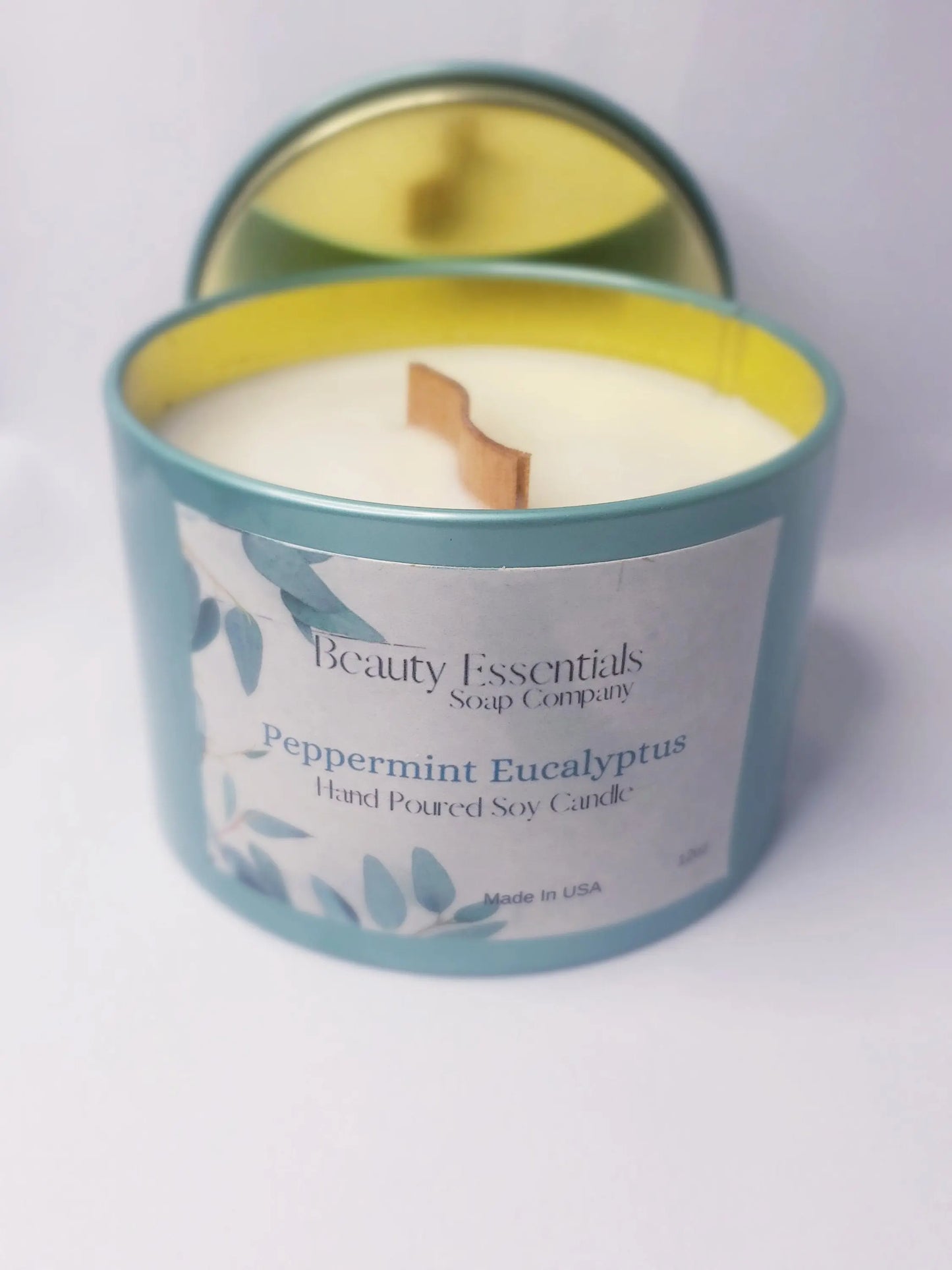 Peppermint Eucalyptus Candle Ivory Smokey