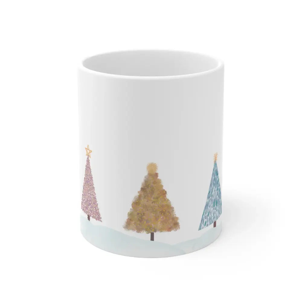 Christmas Tree Holiday Mug Yellow Pandora