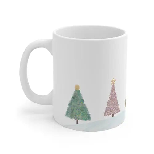 Christmas Tree Holiday Mug Yellow Pandora