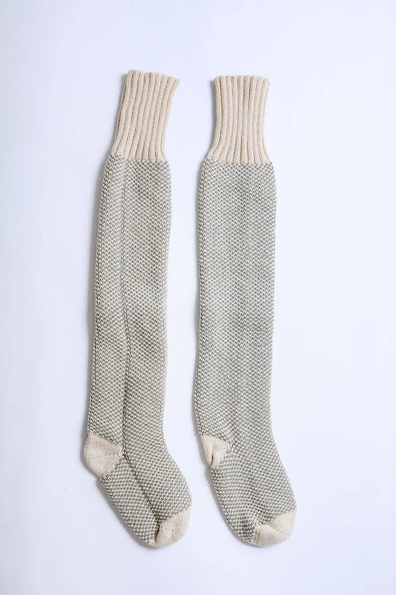 Cozy Ribbed Knit Lounge Socks Periwinkle Aether